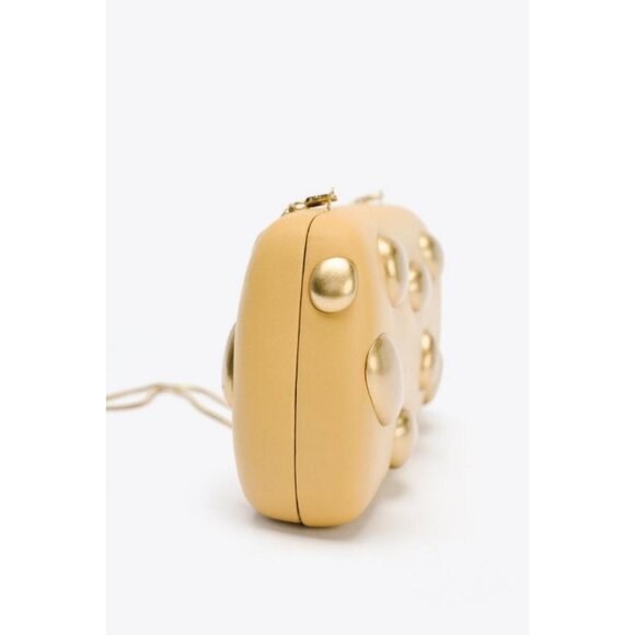 ZARA CLUTCH WITH METAL APPLIQUÉS - Picture 1 of 6